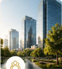 Modern corporate skyline towers